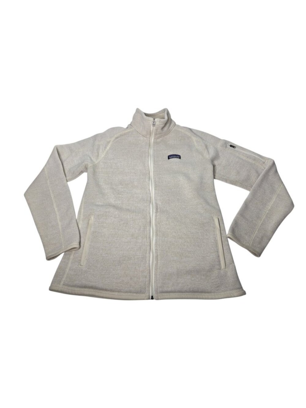 Patagonia Women's Better Sweater Jacket Oatmeal Beige Size Large Full Zip Fleece
